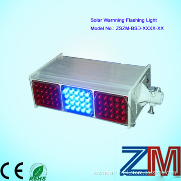 3 Aspects LED Modules Flashing Solar Panel Warning Traffic Light / Solar Safety Light